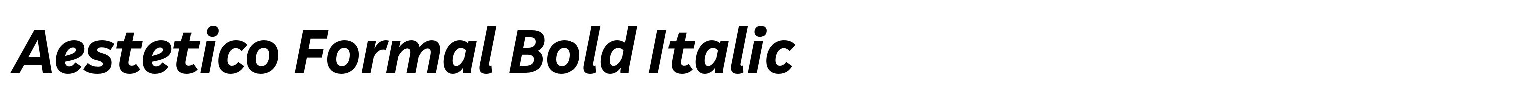 Aestetico Formal Bold Italic